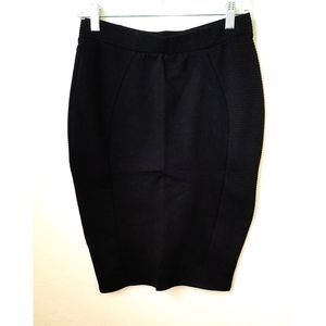 Philosophy Small Black Skirt Ribbed sides Fitted Pencil